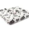 Thalia White & Brown Leopard Print Swirl Throw, (50" X 70") -Northlight Sales Store 810598123 A0