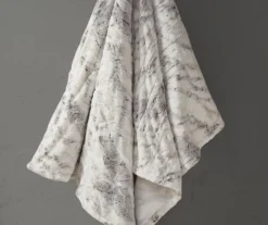 Marselle Marble Faux Fur Heated Throw, (50" X 70") -Northlight Sales Store 810598126 2