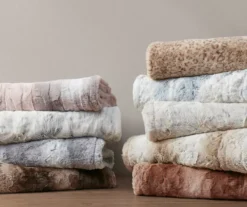 Marselle Marble Faux Fur Heated Throw, (50" X 70") -Northlight Sales Store 810598126 8