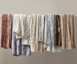 Marselle Marble Faux Fur Heated Throw, (50" X 70") -Northlight Sales Store 810598126 9