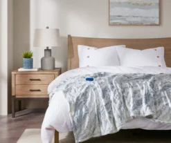 Marselle Marble Faux Fur Heated Throw, (50" X 70") -Northlight Sales Store 810598127 1