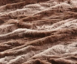 Marselle Stripe Faux Fur Heated Throw, (50" X 70") -Northlight Sales Store 810598131 5