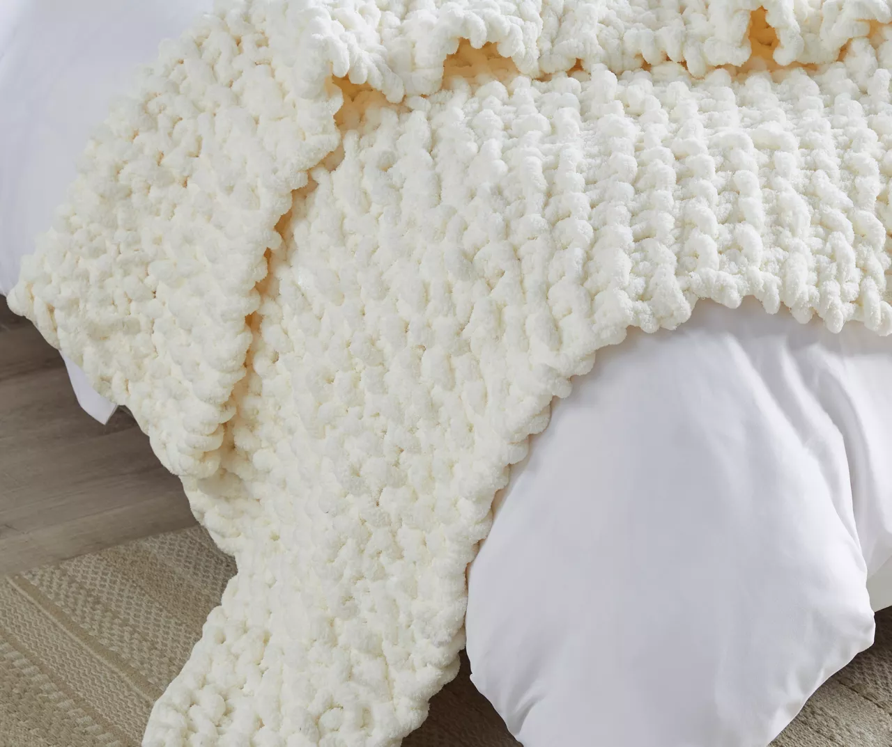 Chunky-Knit Handmade Throw, (50" X 60") 18 Chunky-Knit Handmade Throw, (50" X 60") - Image 16