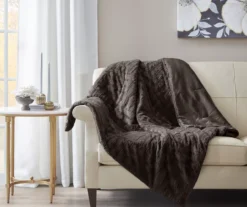 Polar Patchwork Stripe Plush Throw, (50" X 60")