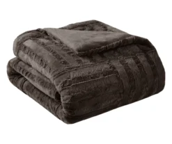 Polar Patchwork Stripe Plush Throw, (50" X 60") 17 Polar Patchwork Stripe Plush Throw, (50" X 60") -Northlight Sales Store 810598141 2