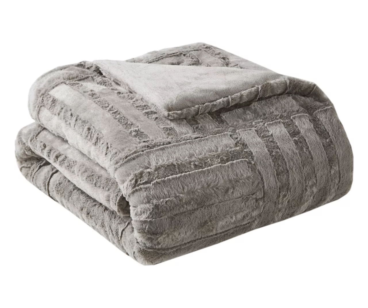 Polar Patchwork Stripe Plush Throw, (50" X 60") 9 Polar Patchwork Stripe Plush Throw, (50" X 60") - Image 7