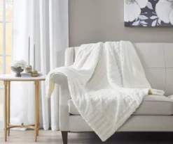 Polar Patchwork Stripe Plush Throw, (50" X 60") 16 Polar Patchwork Stripe Plush Throw, (50" X 60") -Northlight Sales Store 810598143 1