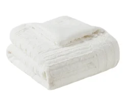 Polar Patchwork Stripe Plush Throw, (50" X 60") 23 Polar Patchwork Stripe Plush Throw, (50" X 60") -Northlight Sales Store 810598143 2