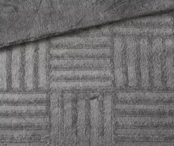 Polar Gray Patchwork Stripe Faux Fur Twin 2-Piece Comforter Set -Northlight Sales Store 810598144 810598145 810598146 6