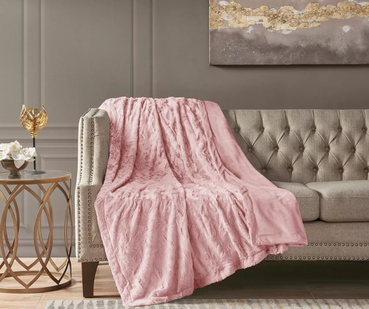 Marselle Oversize Faux Fur Throw, (60" X 70") 4 Marselle Oversize Faux Fur Throw, (60" X 70") - Image 2