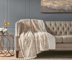 Marselle Leopard Print Oversize Faux Fur Throw, (60" X 70")