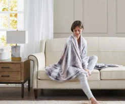 Marselle Stripe Oversize Faux Fur Throw, (60" X 70") -Northlight Sales Store 810598163 2