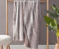 Marselle Stripe Oversize Faux Fur Throw, (60" X 70") -Northlight Sales Store 810598163 3