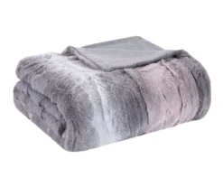 Marselle Stripe Oversize Faux Fur Throw, (60" X 70") -Northlight Sales Store 810598163 4