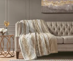 Marselle Stripe Oversize Faux Fur Throw, (60" X 70") -Northlight Sales Store 810598165 1