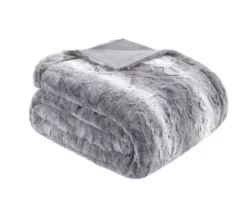 Marselle Stripe Oversize Faux Fur Throw, (60" X 70") -Northlight Sales Store 810598169 4