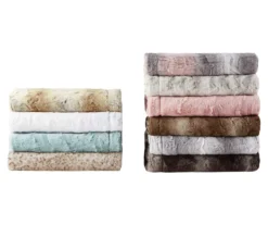 Marselle Stripe Oversize Faux Fur Throw, (60" X 70") -Northlight Sales Store 810598169 7