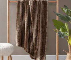 Marselle Stripe Oversize Faux Fur Throw, (60" X 70") -Northlight Sales Store 810598171 3