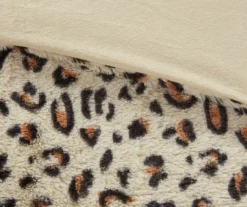 Marselle Brown & Black Leopard Print Faux Fur King 4-Piece Comforter Set -Northlight Sales Store 810598172 810598173 8