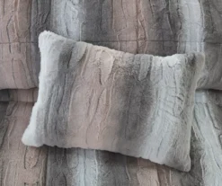 Marselle Blush & Gray Stripe Faux Fur King 4-Piece Comforter Set 17 Marselle Blush & Gray Stripe Faux Fur King 4-Piece Comforter Set -Northlight Sales Store 810598176 810598177 7