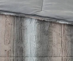 Marselle Blush & Gray Stripe Faux Fur King 4-Piece Comforter Set 18 Marselle Blush & Gray Stripe Faux Fur King 4-Piece Comforter Set -Northlight Sales Store 810598176 810598177 8