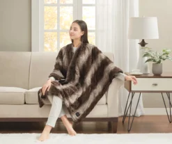 Marselle Faux Fur Heated Wrap, (50" X 64") -Northlight Sales Store 810598188 2