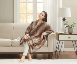 Marselle Faux Fur Heated Wrap, (50" X 64") -Northlight Sales Store 810598189 2