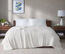 Freshspun Basketweave-Texture Cotton Blanket -Northlight Sales Store 810598195 810598196 810598197 1