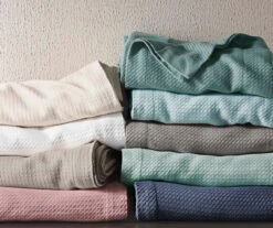 Textured-Knit Egyptian Cotton Blanket -Northlight Sales Store 810598201 810598202 810598203 5