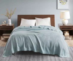 Textured-Knit Egyptian Cotton Blanket -Northlight Sales Store 810598210 810598211 810598212 1