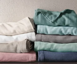 Textured-Knit Egyptian Cotton Blanket -Northlight Sales Store 810598219 810598220 810598221 4