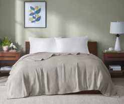 Freshspun Basketweave-Texture Cotton Blanket -Northlight Sales Store 810598243 810598244 810598245 1