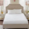 White Cotton Quilted Skirted Mattress Pad -Northlight Sales Store 810598597 810598598 810598599 810598600 810598601 1