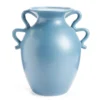 Wild Sedona Blue Squiggle-Handle Ceramic Vase, (11") -Northlight Sales Store 810601697 A0