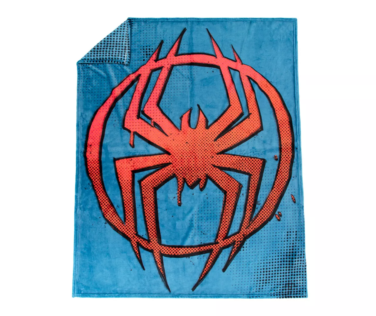 Spider-Man Bkue Miles Morales Logo Fleece Throw, (46" X 60") 3 Spider-Man Bkue Miles Morales Logo Fleece Throw, (46" X 60")
