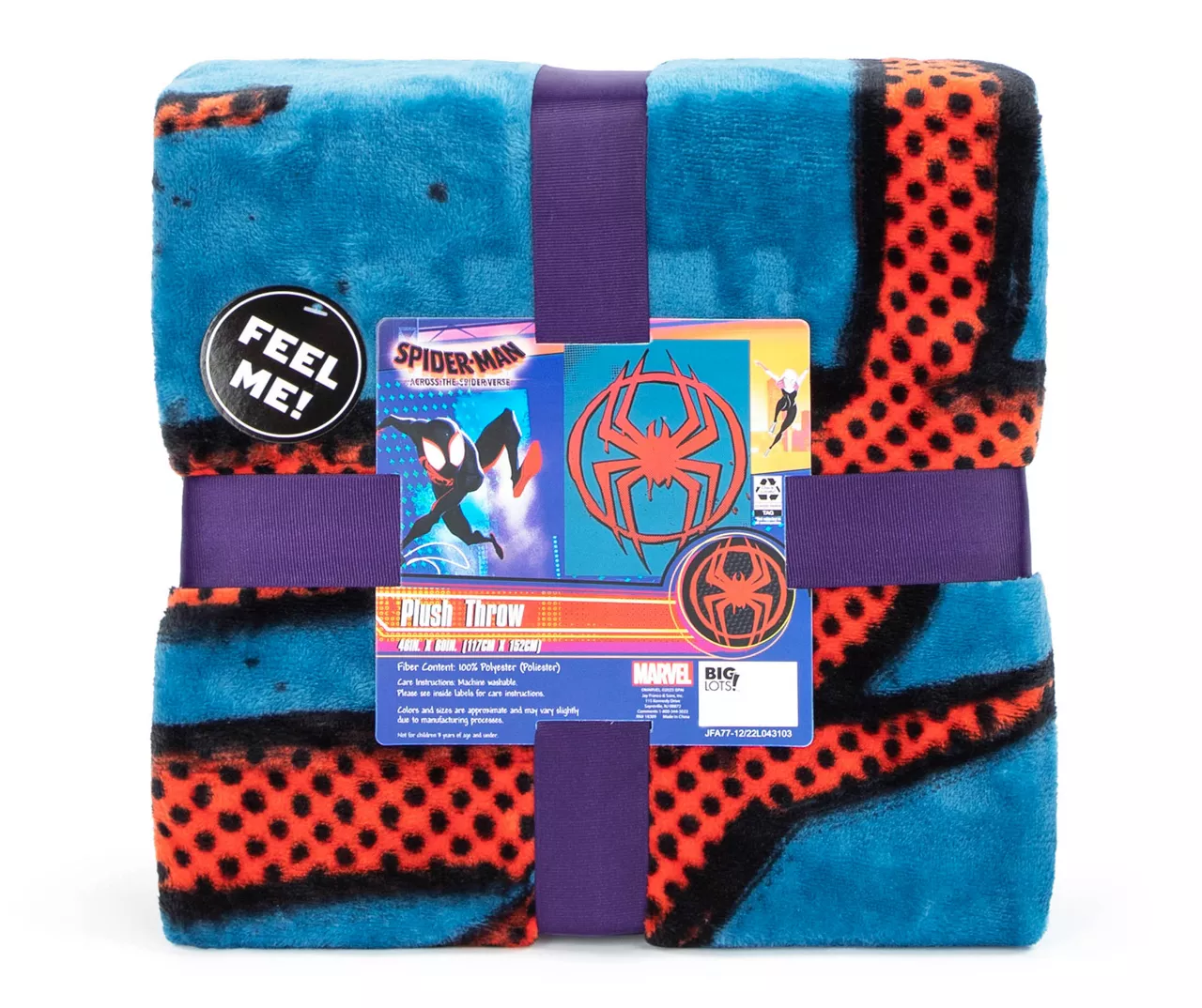 Spider-Man Bkue Miles Morales Logo Fleece Throw, (46" X 60") 4 Spider-Man Bkue Miles Morales Logo Fleece Throw, (46" X 60") - Image 2