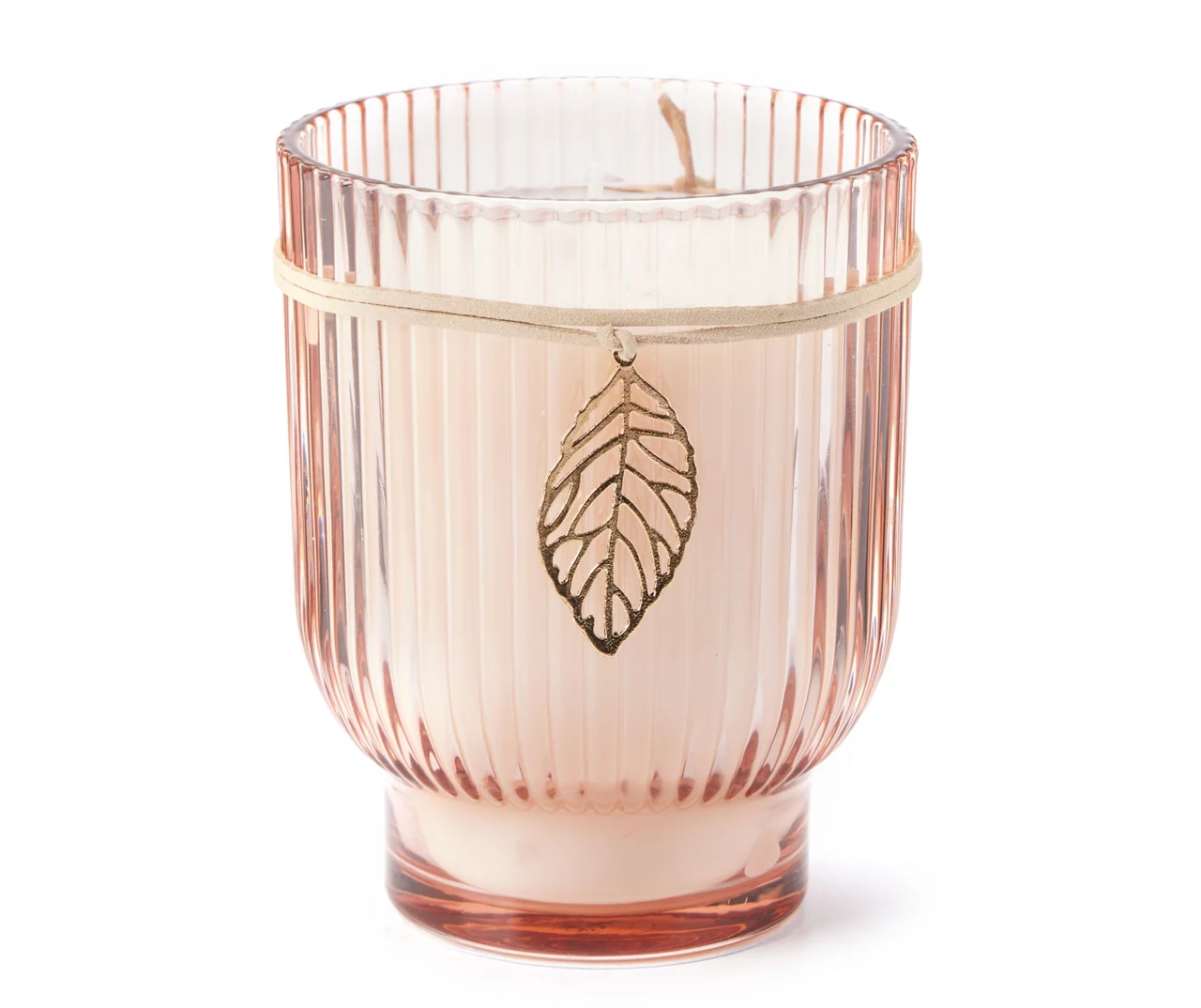 Wild Sedona Vanilla Cashmere Pink Rib Pedestal Candle, 15 Oz. 3 Wild Sedona Vanilla Cashmere Pink Rib Pedestal Candle, 15 Oz.