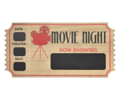 "Now Showing" Brown & Red Chalkboard Wall Plaque