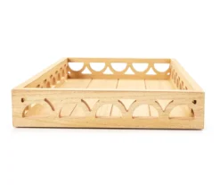Bohemian Farmhouse 15.5" Natural Brown Arch Cut-Out Rectangular Decorative Tray -Northlight Sales Store 810602700 A1 1