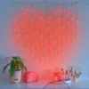 Red Heart Shape Curtain LED Light Set, 76 Lights -Northlight Sales Store 810603431 A0