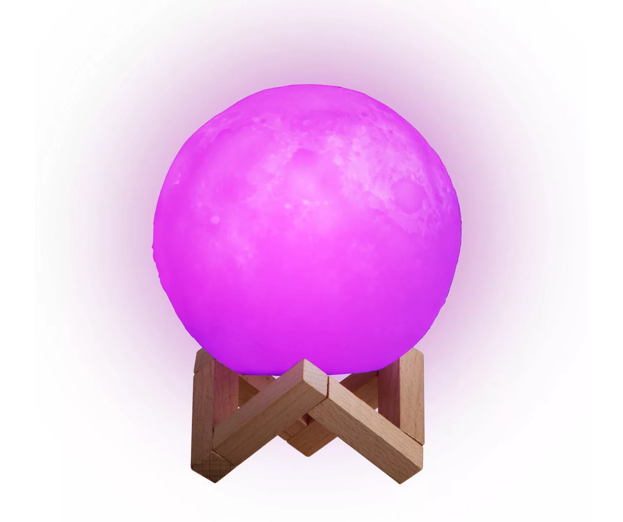 RGB LED Moon Lamp With Wood Stand 3 RGB LED Moon Lamp With Wood Stand