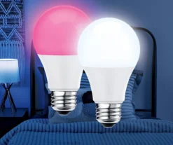 Glow-Up 6-Watt A19 LED Multicolor Light Bulbs, 2-Pack -Northlight Sales Store 810603451 B0 1