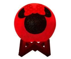 Disney Red Minnie Mouse Silhouette Multi-Color Moon Lamp -Northlight Sales Store 810603742 A8 1