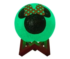 Disney Red Minnie Mouse Silhouette Multi-Color Moon Lamp -Northlight Sales Store 810603742 A8 2