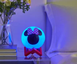 Disney Red Minnie Mouse Silhouette Multi-Color Moon Lamp -Northlight Sales Store 810603742 B0 3