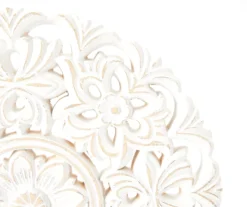 White Floral Cut-Out Carved Circle Tabletop Decor 7 White Floral Cut-Out Carved Circle Tabletop Decor -Northlight Sales Store 810603880 A8 2