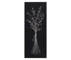 Navy & White Floral Lacquer Box Plaque