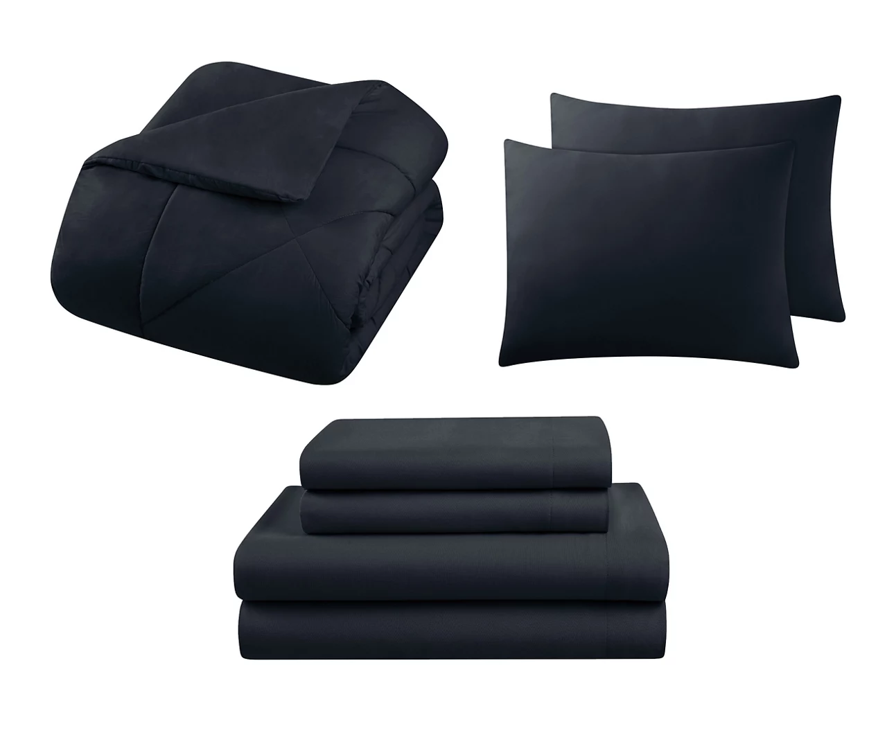 Anthracite Diamond-Quilted Full 7-Piece Comforter Set 4 Anthracite Diamond-Quilted Full 7-Piece Comforter Set - Image 2