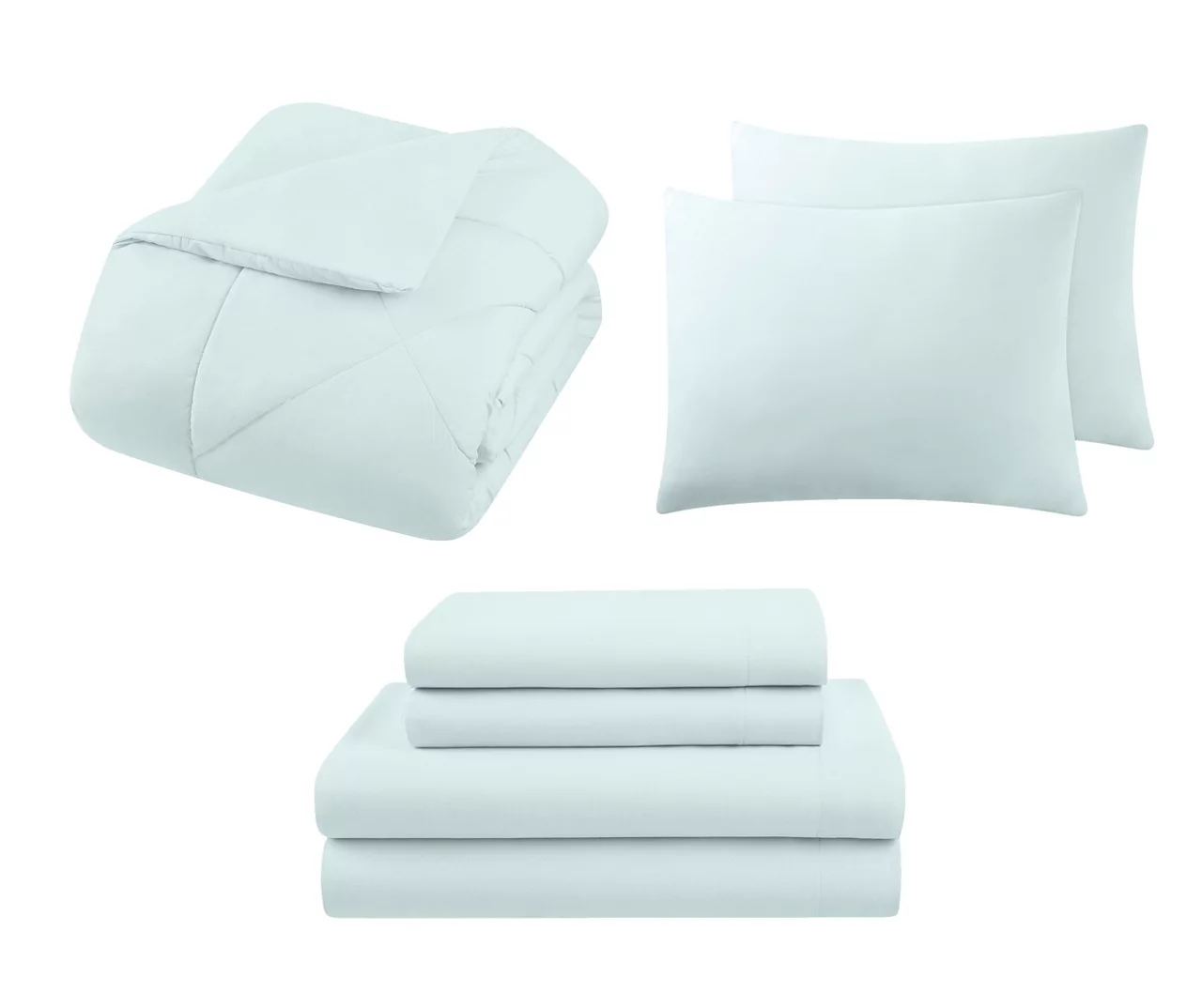 Whispering Blue Diamond-Quilted California King 7-Piece Comforter Set 4 Whispering Blue Diamond-Quilted California King 7-Piece Comforter Set - Image 2