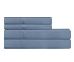 Light Blue 1,500-Thread Count Queen 4-Piece Sheet Set
